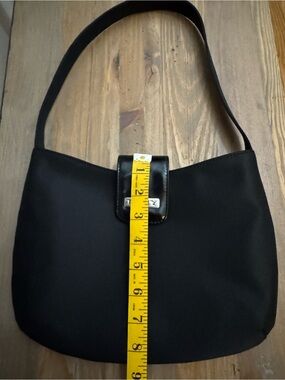 DKNYC Black Shoulder Bag with Tab Closure